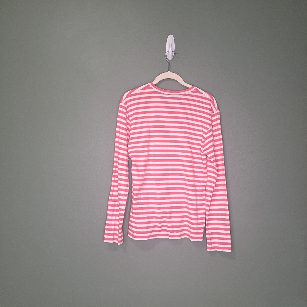 Comme Des Garcons Play Bright Stripe Long Sleeve T-shirt Pink Small NWOT - Picture 7 of 11